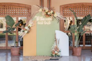 Decoración photocall de boda