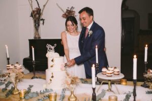Corte de la tarta de boda