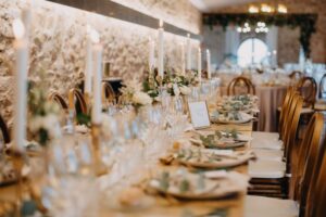decoración banquete boda