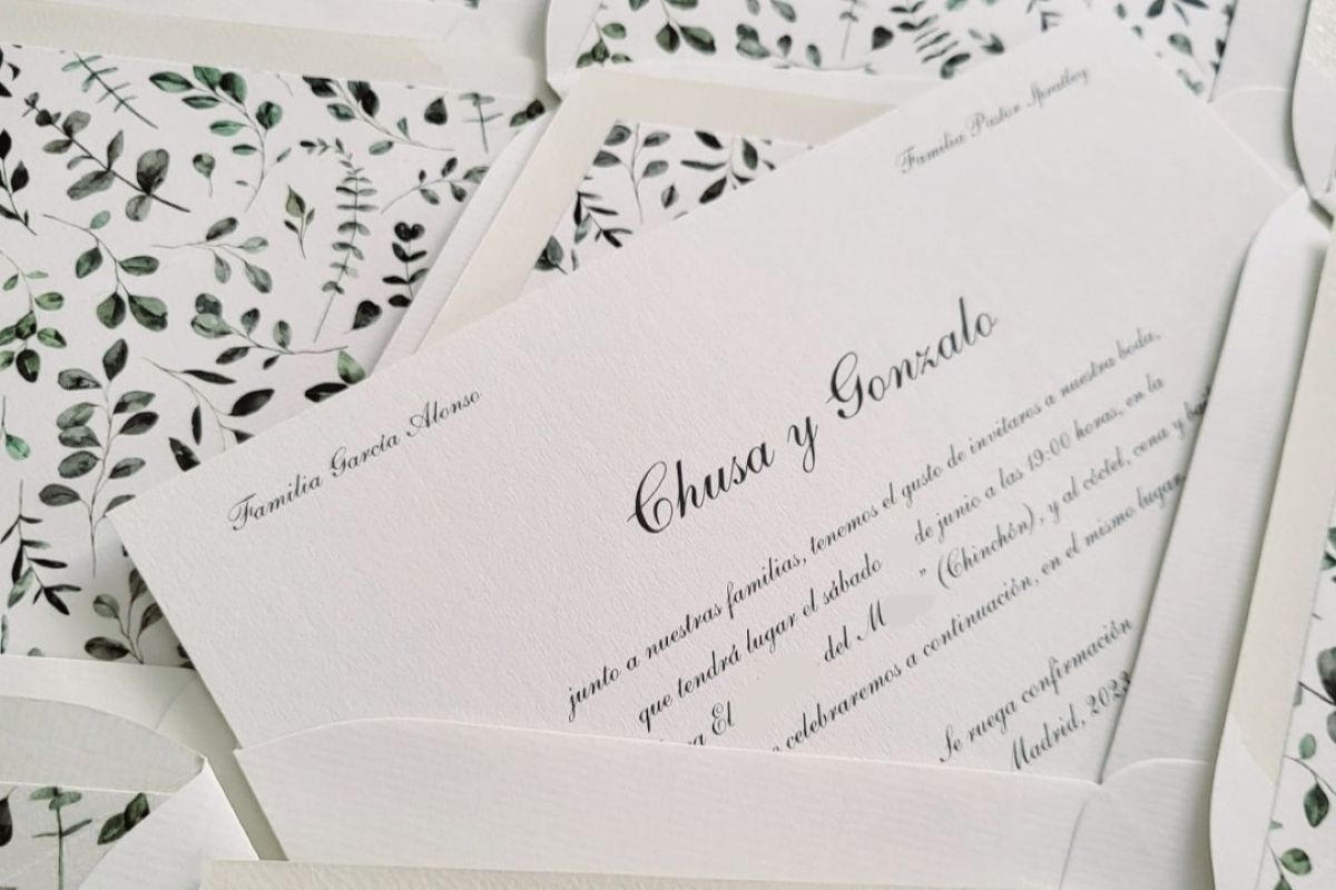 invitación de boda clásica