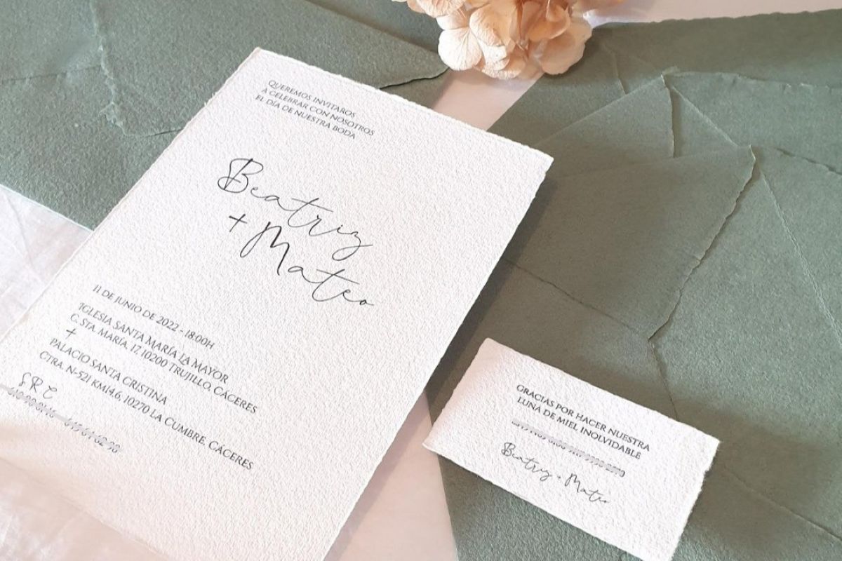 invitacion de boda minimalista